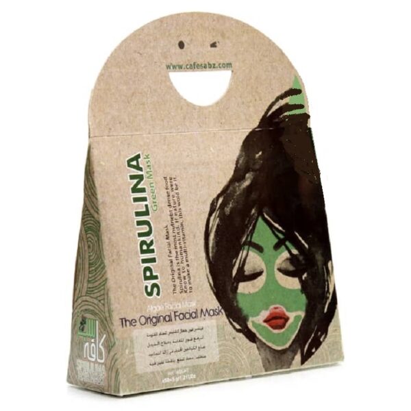ماسک صورت جلبک اسپیرولینا کافه سبز 50 گرمی