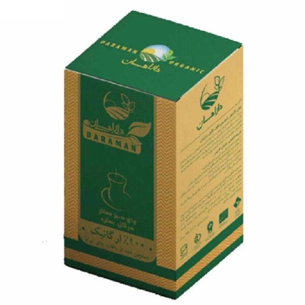 چای سبز ممتاز سرگل بهاره ارگانیک دارامان 250 گرمی