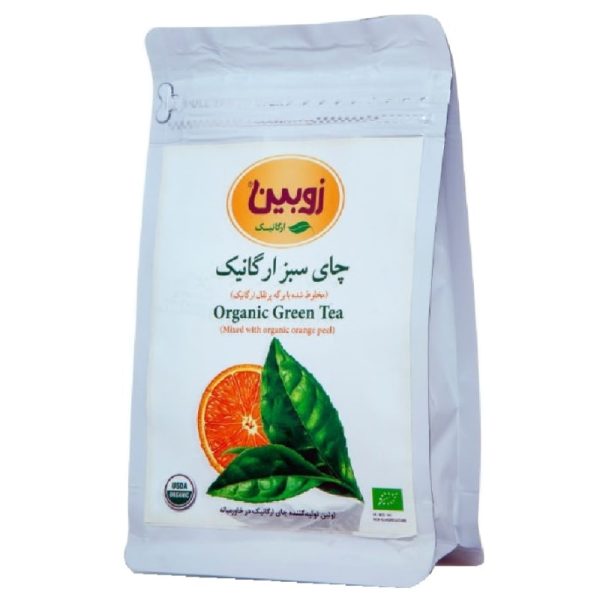 چای سبز پرتقالی ارگانیک زوبین 100 گرمی