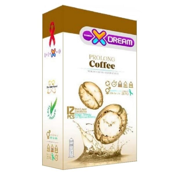 کاندوم تاخیری قهوه ایکس دریم بسته 12 عددی