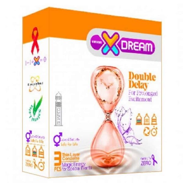 کاندوم تاخیری مضاعف ایکس دریم بسته 3 عددی
