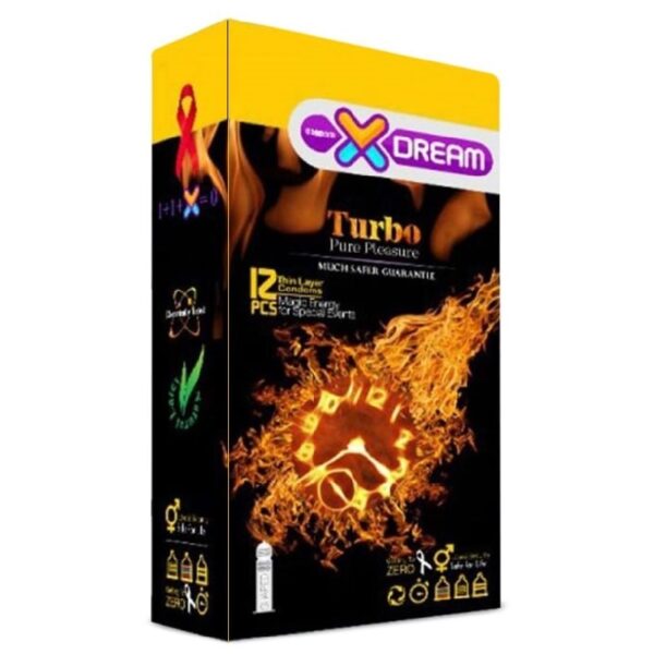 کاندوم توربو ایکس دریم بسته 12 عددی