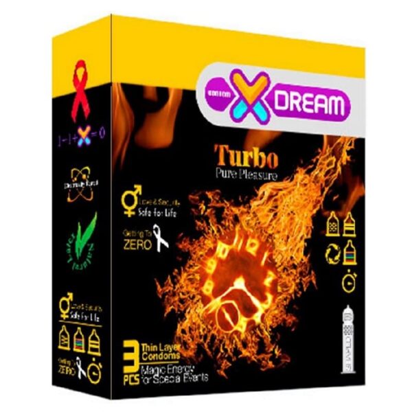 کاندوم توربو ایکس دریم بسته 3 عددی