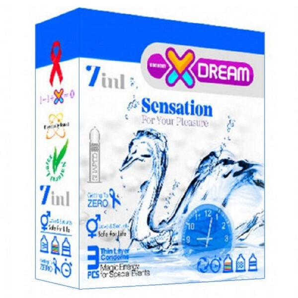 کاندوم حساس ایکس دریم بسته 3 عددی