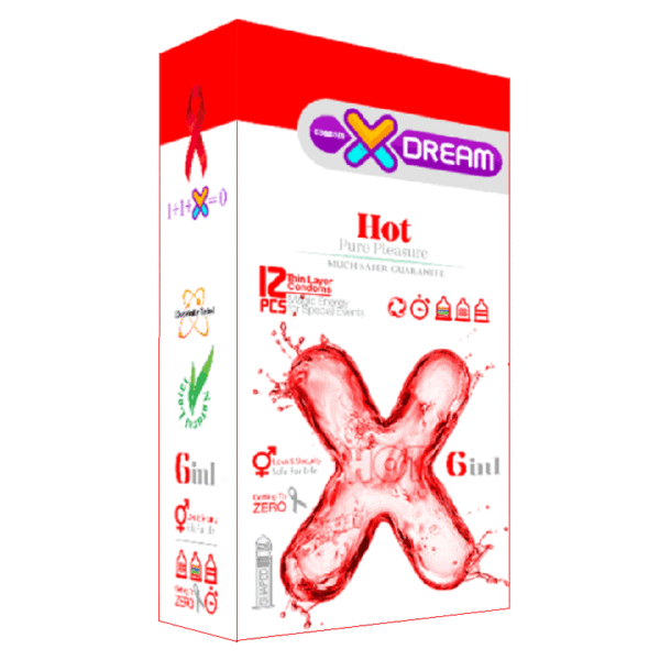 کاندوم داغ ایکس دریم بسته 12 عددی