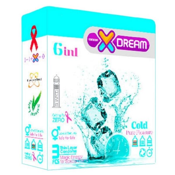 کاندوم سرد ایکس دریم بسته 3 عددی