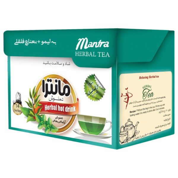 دمنوش به لیمو و نعناع فلفلی مانترا بسته 14 عددی